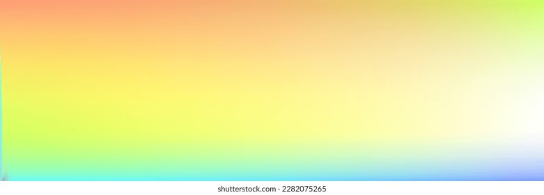 Sunset Bright White Color Vibrant Sunrise Sky Background. Water Soft Multicolor Clean Colorful Sky Horizontal Gradient Mesh Background. Vivid Blurred Pastel Light Spotlight Gradient Design Pic.