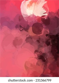 Sunset brush stroke paint. Abstract illustration.