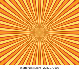 Sunset burst background Vector illustration