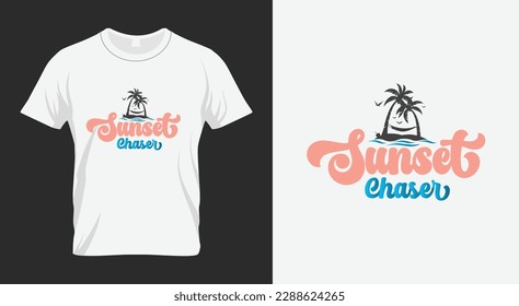 Sunset chaser Summer Beach Quote SVG Design