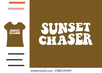 Diseño de camiseta de chaser de sol