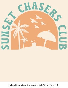 Sunset chasers club Graphic Design