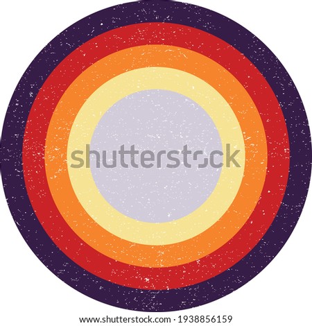 sunset circle clip art illustration