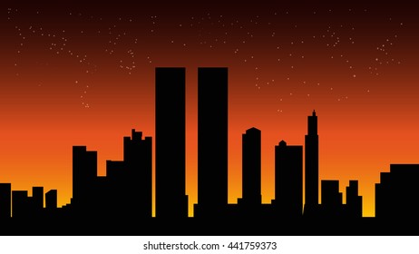 Sunset in City

