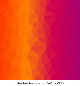 Sunset color Abstract trianglify Generative Art background illustration
