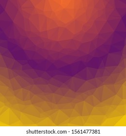 Sunset color Abstract trianglify Generative Art background illustration