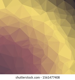 Sunset color Abstract trianglify Generative Art background illustration