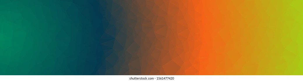 Sunset color Abstract trianglify Generative Art background illustration