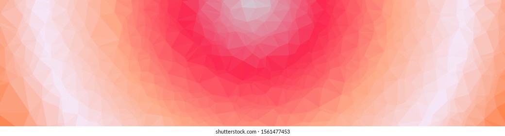 Sunset color Abstract trianglify Generative Art background illustration