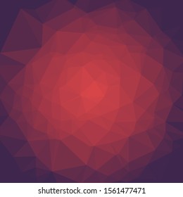 Sunset color Abstract trianglify Generative Art background illustration