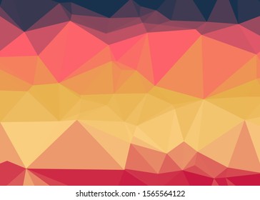 sunset Color Abstract trianglify Generative Art background illustration