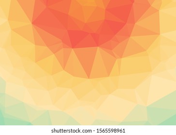 Sunset Color Abstract trianglify Generative Art background illustration