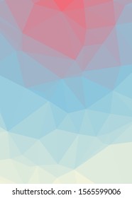 Sunset Color Abstract trianglify Generative Art background illustration