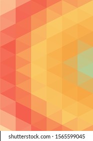 Sunset Color Abstract trianglify Generative Art background illustration