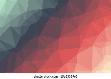 Sunset Color Abstract trianglify Generative Art background illustration