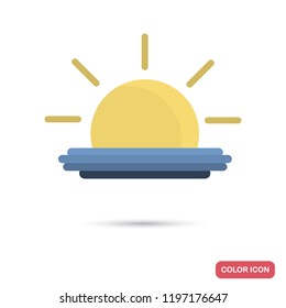 Sunset color flat icon