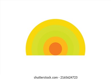 sunset with color gradation concept