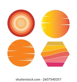 SUNSET COLOUR VECTOR BUNDLE ART
