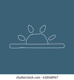 Sunset, dawn icon, vector illustration design. Weather icons.
