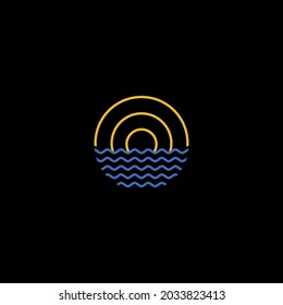 SUNSET DESIGN WITH MONOLINE DESIGN STYLE