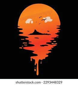 Sonnenuntergang auf einer schönen Insel