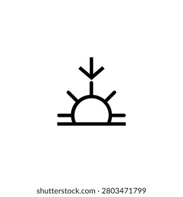 Sunset Evening Sun Down Arrow Icon