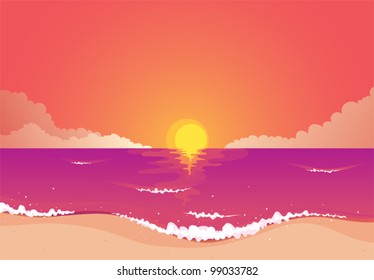 Sunset file with clipping mask