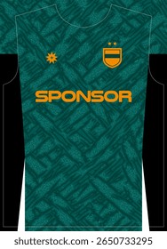 Impresión de la sublimación del Jersey del fútbol del patrón verde del bosque de la puesta del sol