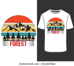 Sunset Forest T-Shirt Design 2022