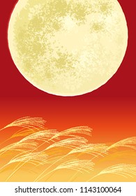 sunset with a full moon 