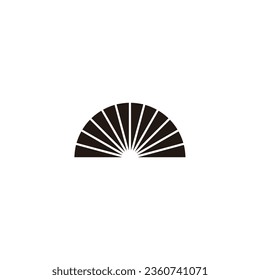 Sunset geometric symbol simple logo vector