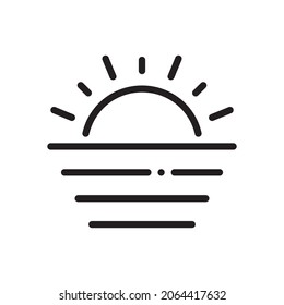 Icono de glifo al atardecer aislado en fondo blanco

