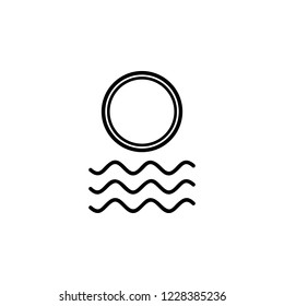 sunset glyph icon. Simple outline vector of summer set for UI and UX, website or mobile application