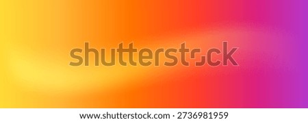 Sunset gradation background. Warm gradient yellow, orange purple hues blending, perfect for autumn design, seasonal presentation projects. Wavy light line backdrop. Vector vibrant bg.