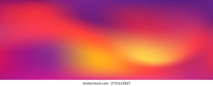 Sunset gradation color background with red, orange, and violet tones merging in soft glowing pattern. This sunset gradation feels radiant and bold.