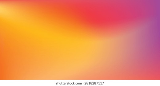 Sunset gradient background. Warm yellow gradient, subtle orange purple blend, perfect for fall designs, seasonal presentation projects. Wavy light lines background. Live vector background. eps 10