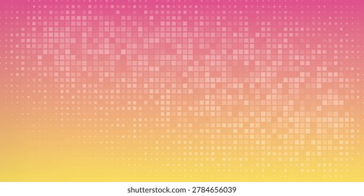 Sunset Gradient Pixel Mosaic Background EPS10