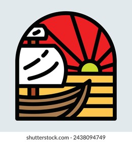 Sunset graphic illustration vector art t-shirt design