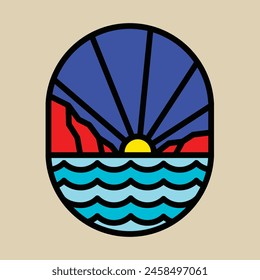 Sunset graphic illustration vector art t-shirt design