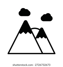 Icono de Vector de Sunset Hills que puede modificarse o editarse fácilmente

