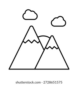 Icono de Vector de Sunset Hills que puede modificarse o editarse fácilmente

