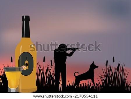 sunset hunter and egg cream liqueur-