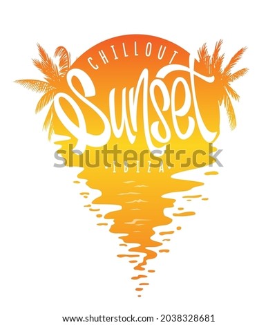 Sunset Ibiza t-shirt graphics print design