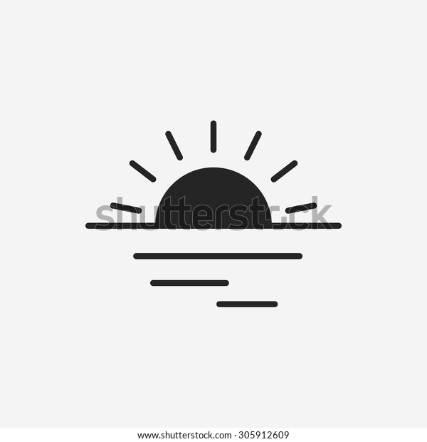 Sunset Icon Stock Vector (Royalty Free) 305912609