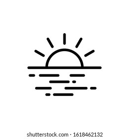 Sunset icon from beach icon pack