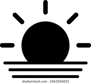 Sunset Icon Design For Personal And Commercial Use.
