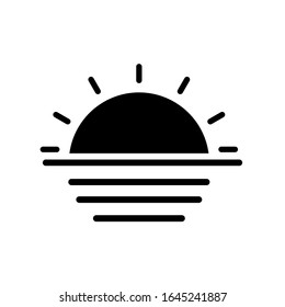 sunset icon design vector template