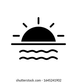 sunset icon design vector template