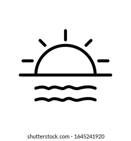 sunset icon design vector template