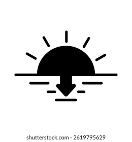 Sunset Icon Element For Design